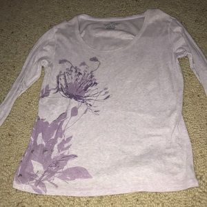 purple long sleeve shirt